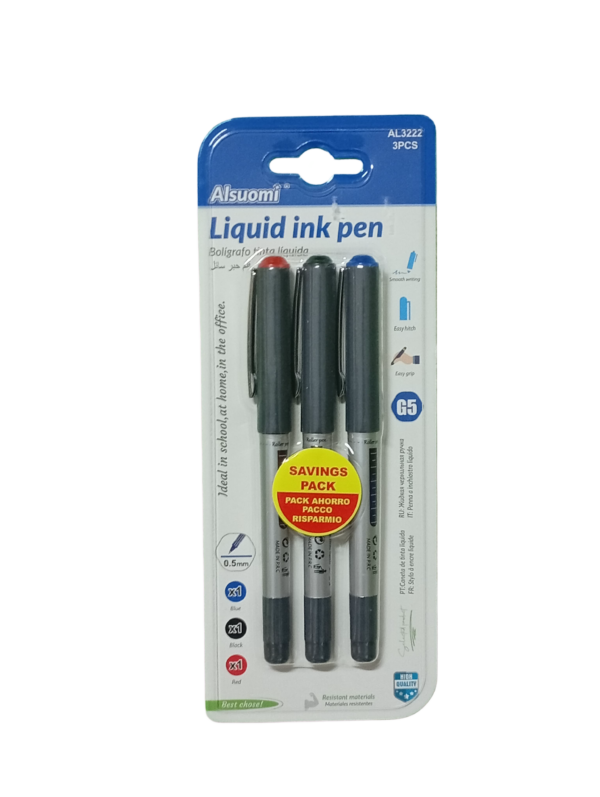 Conjunto de caneta de tinta liquida