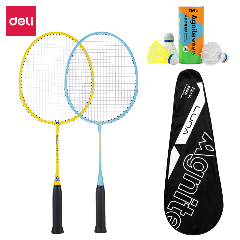 Conjunto de Raquete e Bola De Badminton Agnite