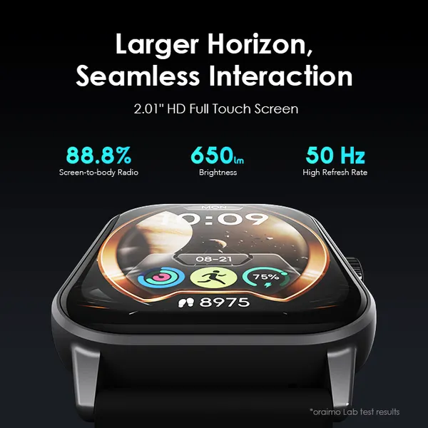 Oraimo Watch 5 2.01" HD Panda Glass 1ATM - Image 4