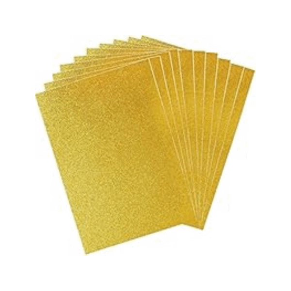 Cartolina Dourada Com Brilho