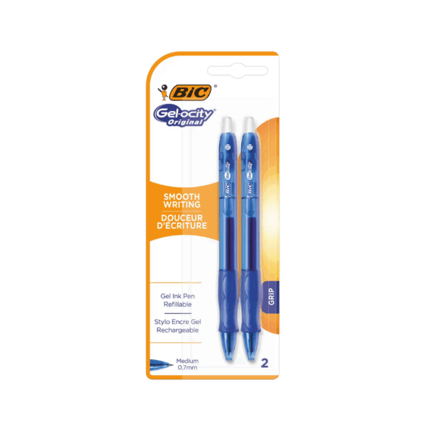 Caneta De Gel Bic Azul 0.7mm 2 Pcs